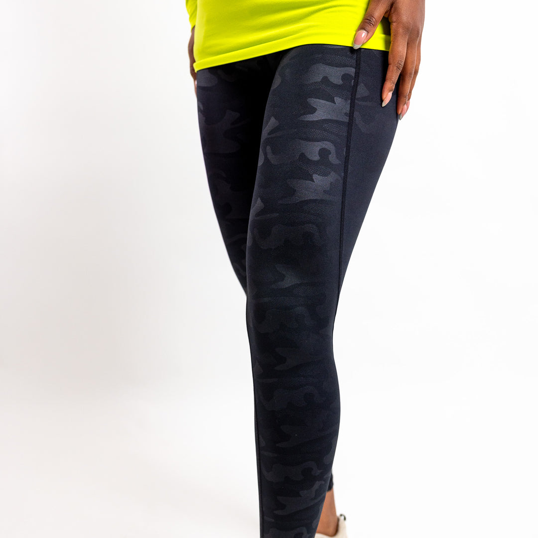 Black-Camo Full Length Leggings