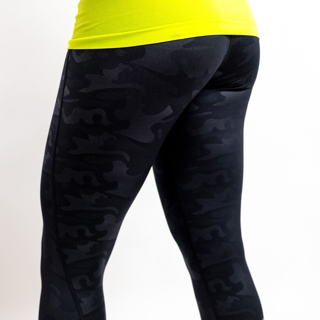 Black-Camo Full Length Leggings