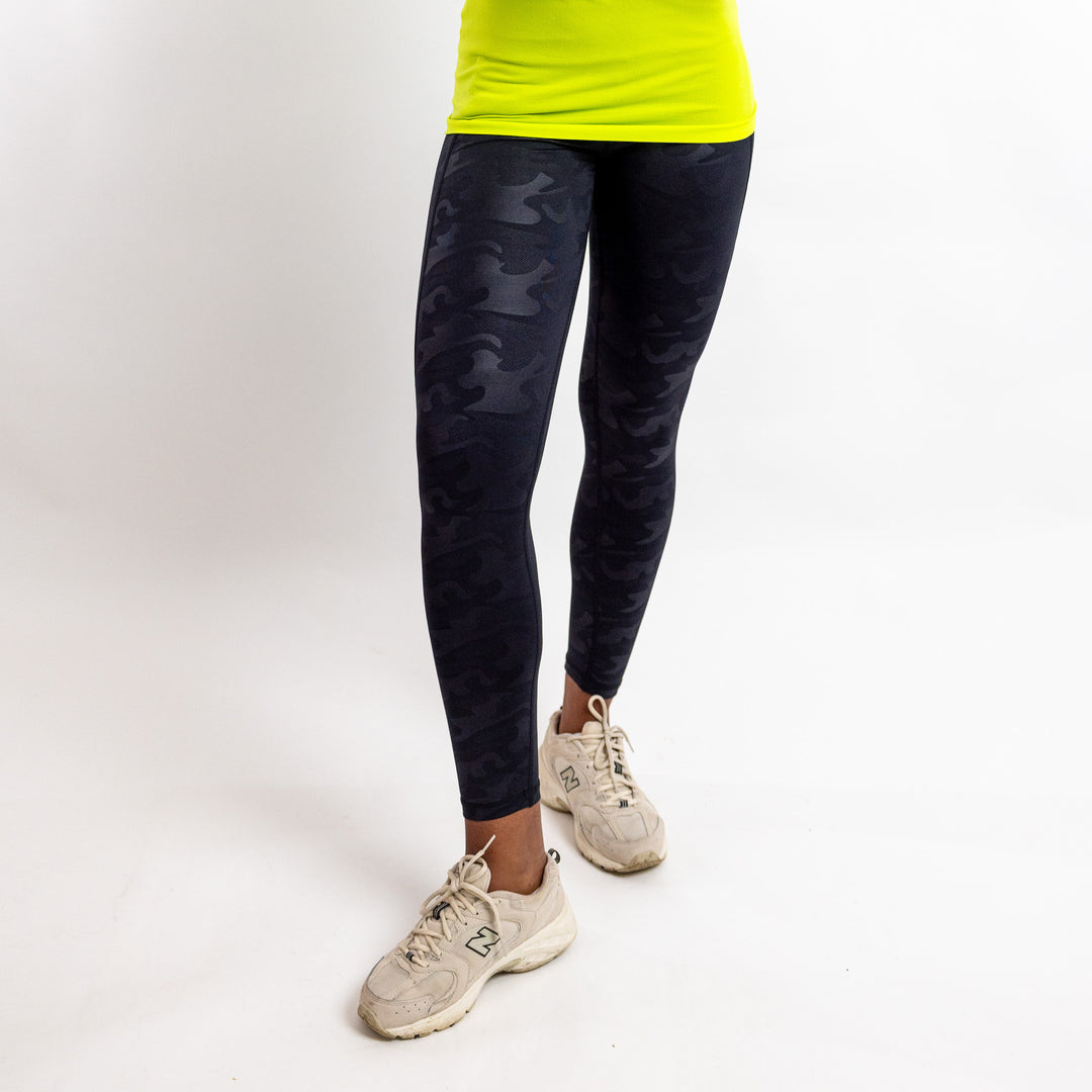 Black-Camo Full Length Leggings